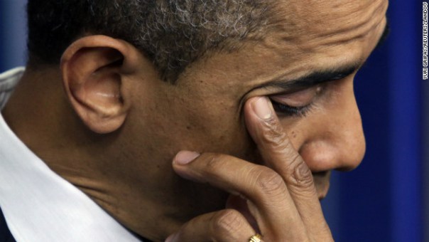 Obama weeping